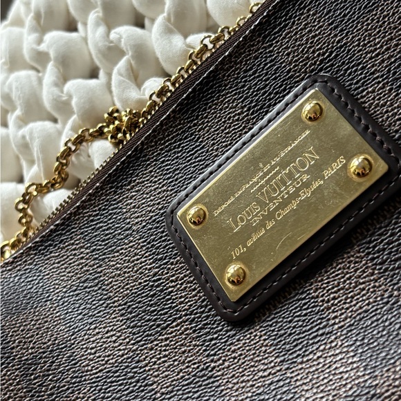 Louis Vuitton Damier Ebene Eva Clutch Crossbody Bag - Picture 8 of 9